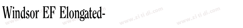 Windsor EF Elongated字体转换